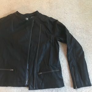 faux leather jacket